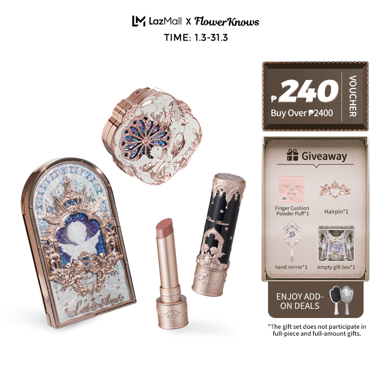 Makeup Kit Lipstick Blush Eyeshadow Perfume Gift Box Flower Knows