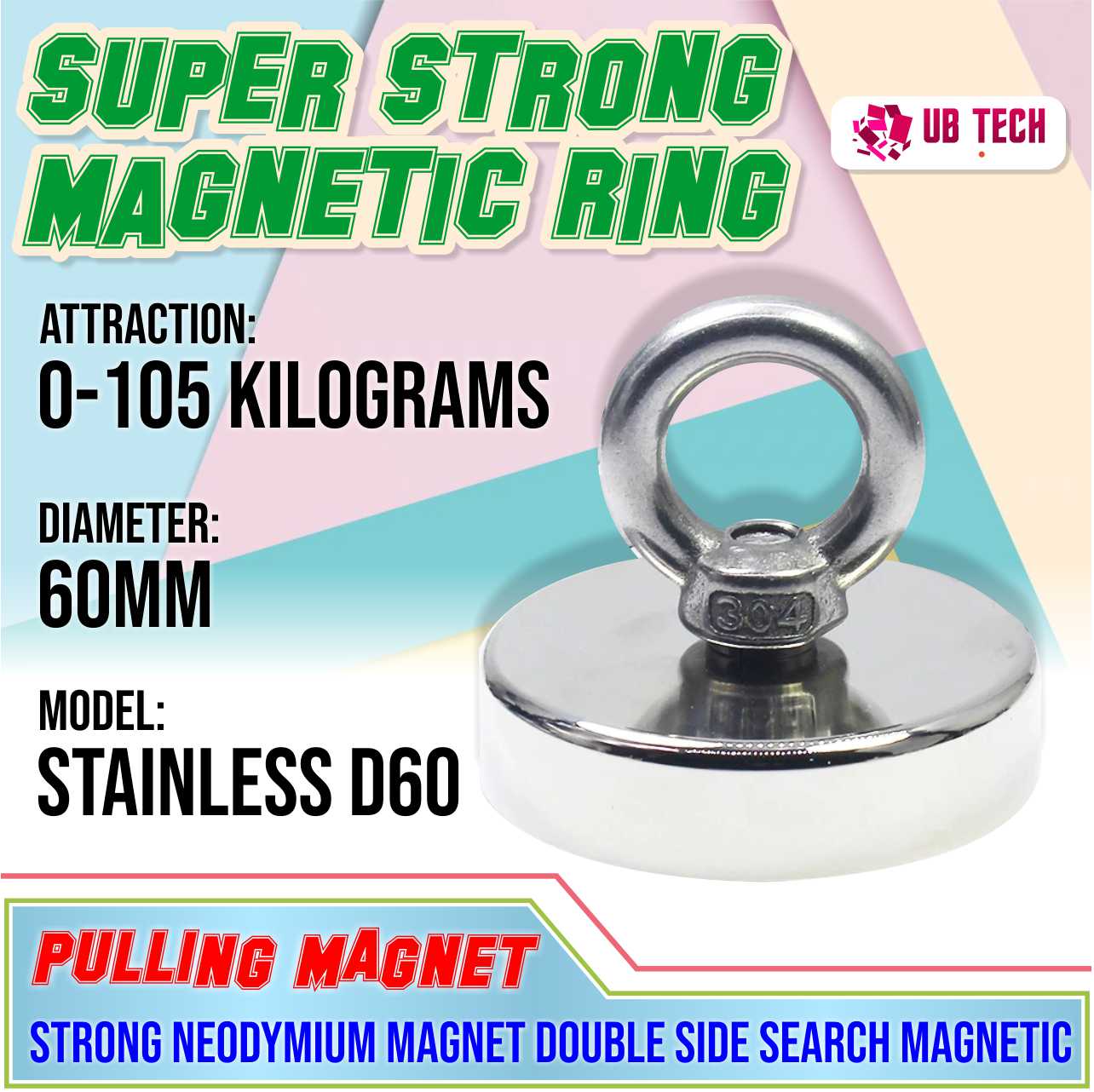 D60 STAINLESS 60MM Super Powerful Ring Salvage