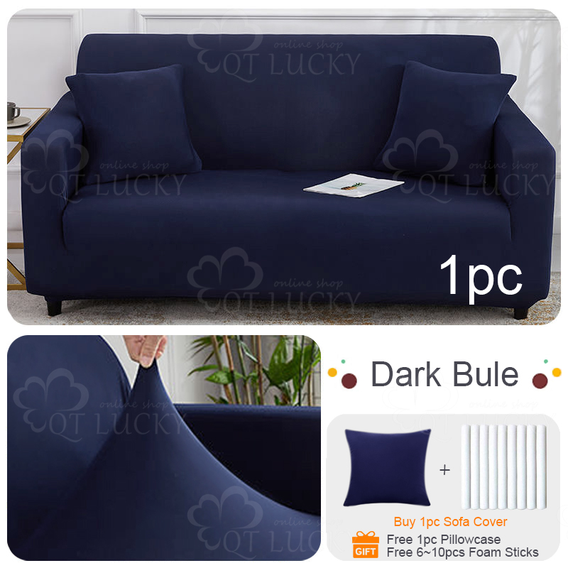 QT Sofa Cover 1/2/3/4 Seater Stretchable Couch Covers L Shape Universal