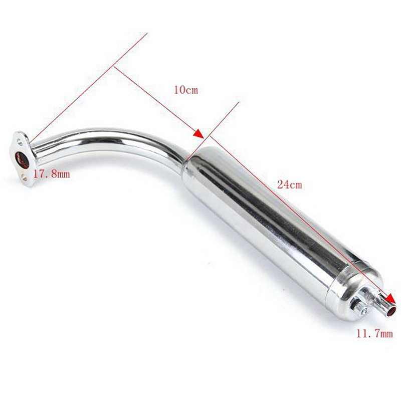 49cc 50cc 66cc 80cc Engine Motorized Bicycle Motor Bike Muffler Exhaust Pipe - E - Foto 3