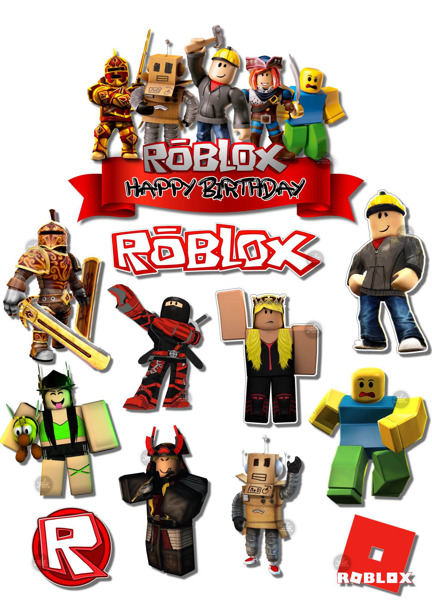 Roblox Cake Toppers | Printable & Personalized – PimpYourWorld