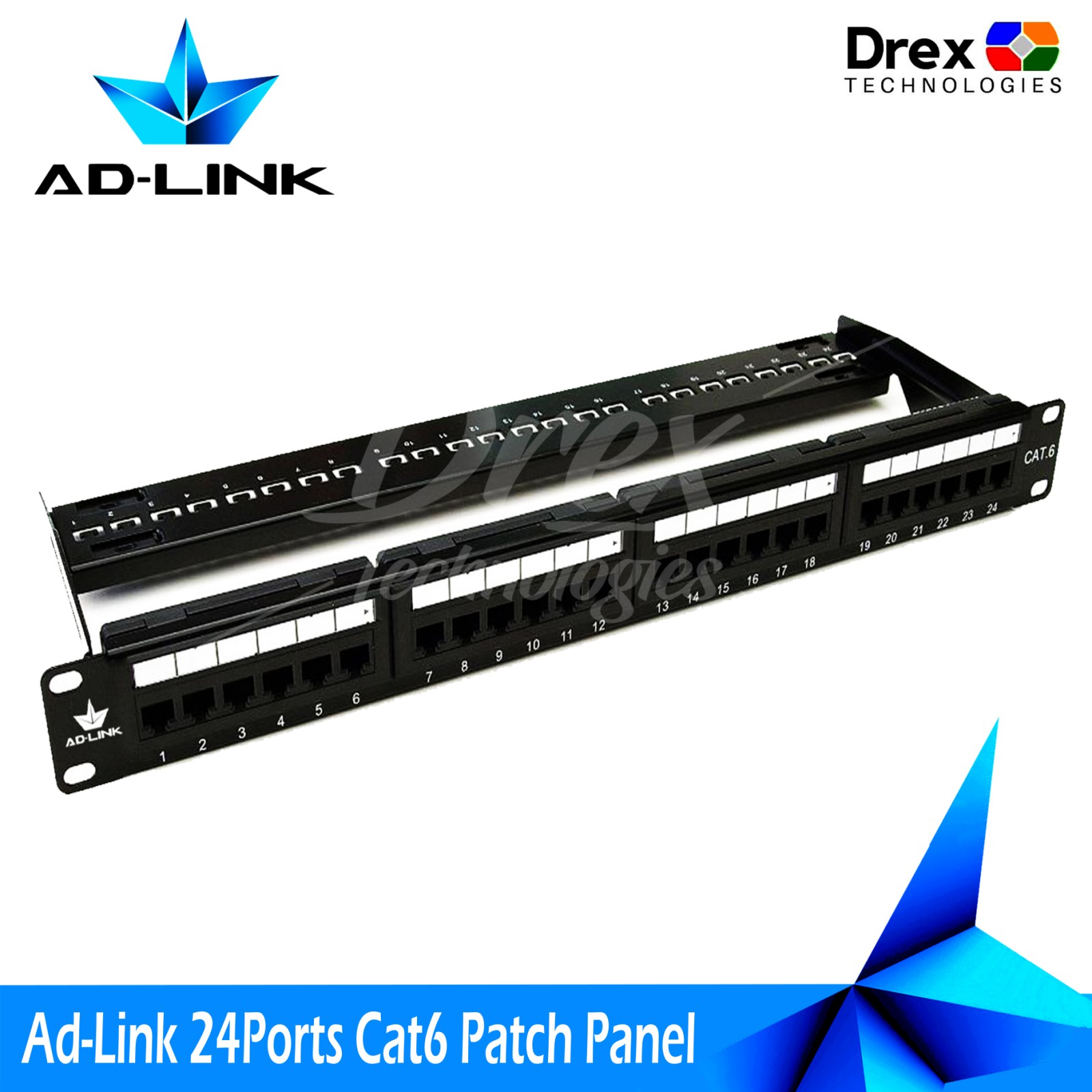 Ad Link 24 Ports Patch Panel Cat6 Fully Loaded 1ru 24 Port Patch Panel Cat6 Lazada Ph 9787