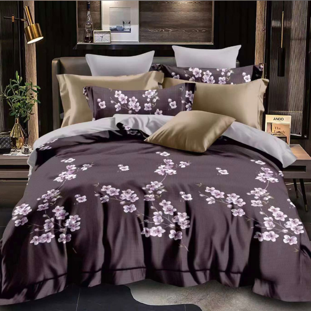 Home Heaven bedsheet 3 in 1 set on sale Purple Floral (1pc Bedsheet
