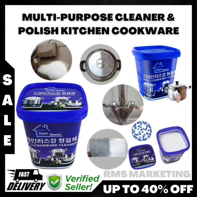 500g MultiPurpose Cleaner & Polish Removes Stainless Steel Cookware