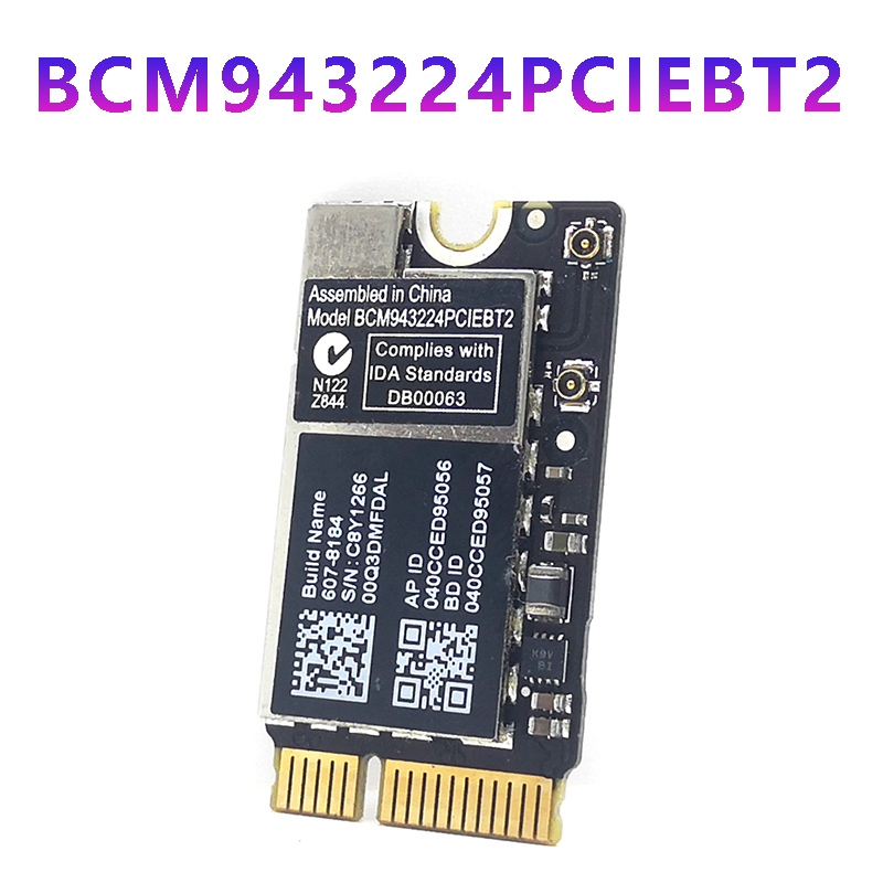 Bcm943224pciebt2 wifi card wireless 600m 2.4&5g wifi bluetooth for mac os macbook air a1370 a1369 a1465 a1466 mc505 965