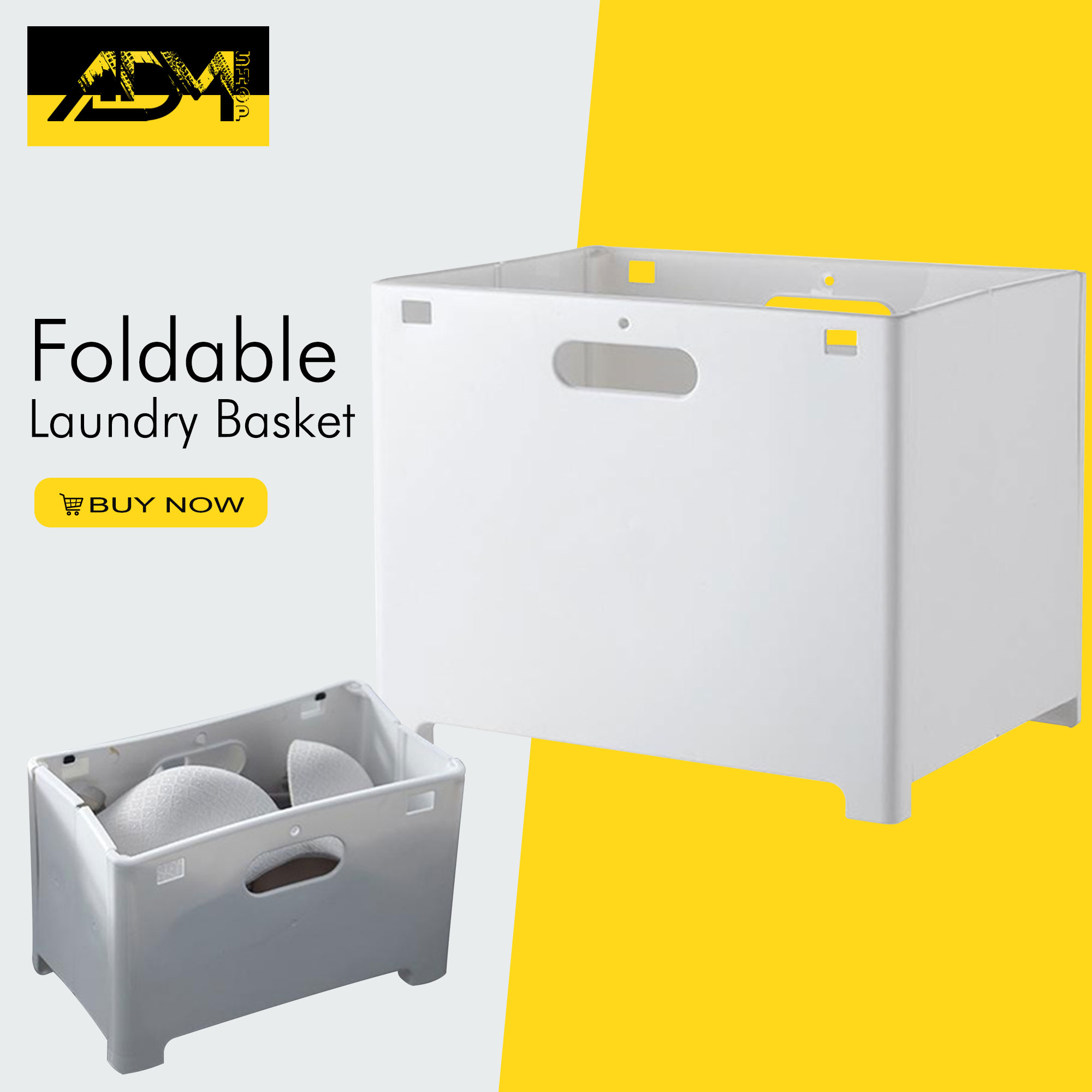 ADM foldable wall mounted laundry basket Lazada PH