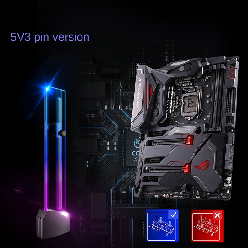 Video Card Sag Holder Accessory Parts 5V 3PIN ARGB Graphics Card GPU Support Bracket Vertical GPU Mount