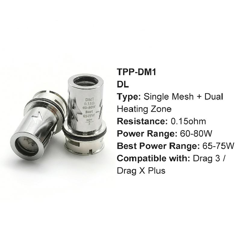 Original 3pieces TPP DM1 replace Mesh Coils 0.15ohm Resistance DL Coil