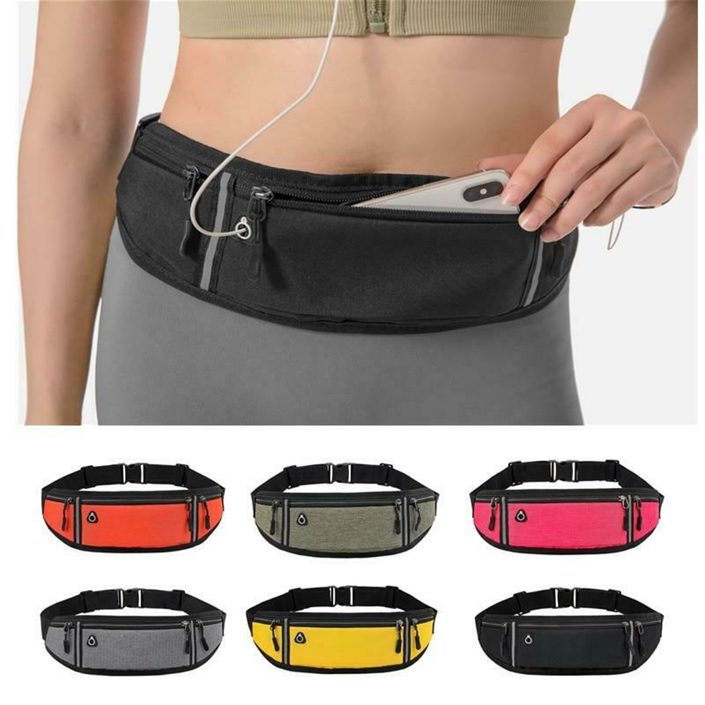 Running Waist Bag Sports Belt Pouch Waterproof Men Women Hidden Pouch