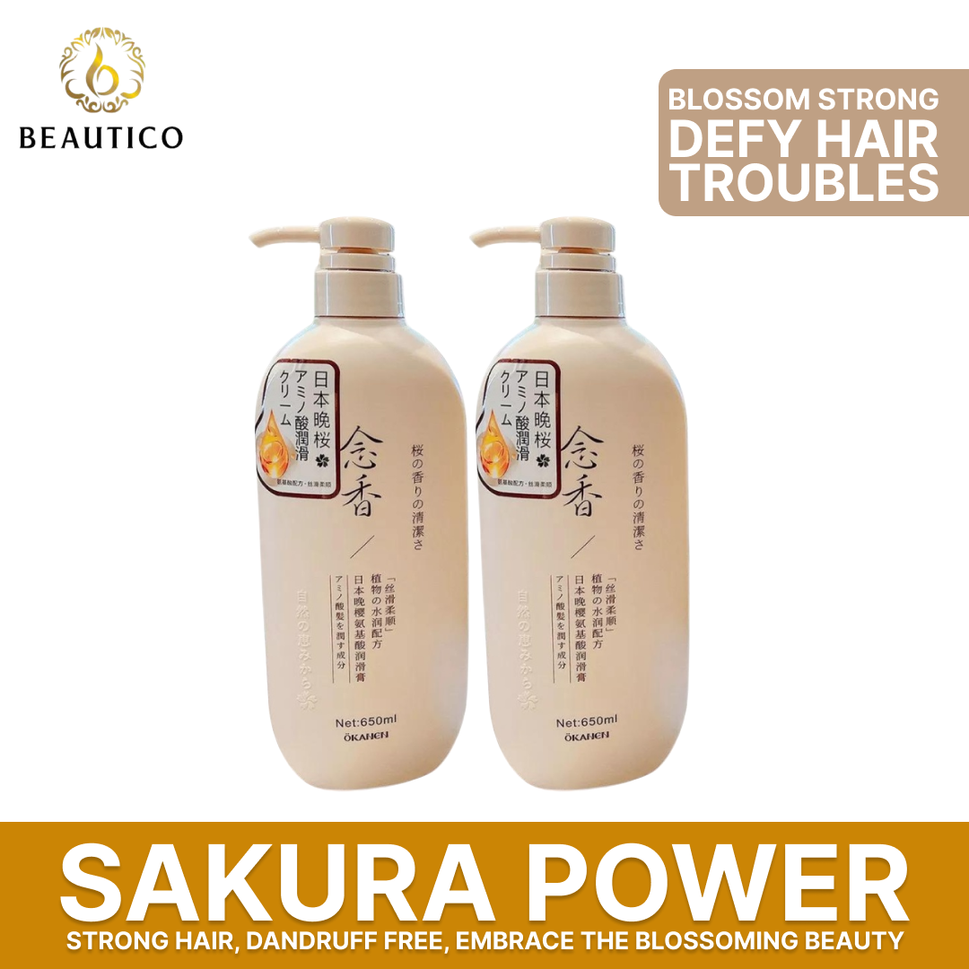 Sakura shampoo and Conditioner original Thick and Smooth Hair Anti dandruff Split ends Baldness