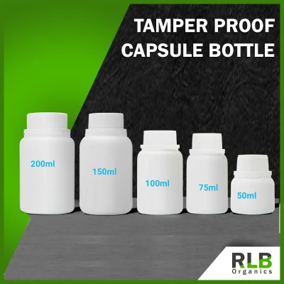Plastic Medicine Bottles with Tamper-Proof 50 mL, 75 mL, 100 mL, 150 mL, 200 mL -Manufactured with High Quality Materials Made with HDPE Material Plastic Container Medicine Container Storage Plastic Bottle Container for Medicine Durable Chemical Resistant