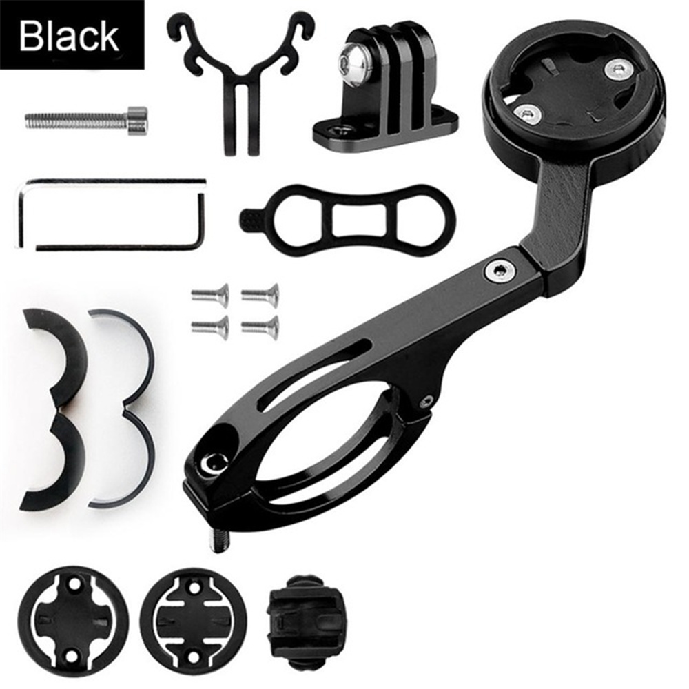 SHICHENG Hợp kim nhôm Đa chức năng Xe đạp MTB Giá để xe đạp Khung mở rộng Phần mở rộng Handleabr Giá đỡ đồng hồ tốc độ cho Garmin Bryton Giá đỡ đồng hồ bấm giờ Giá đỡ máy tính cho xe đạp