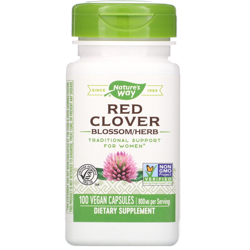 Natures Way Red Clover 800mg 100 capsules for menopausal symptoms high