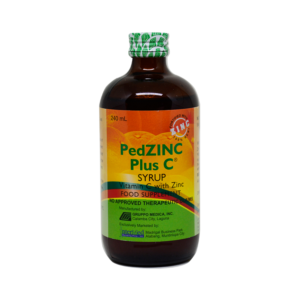 Pedzinc Plus C Syrup 240ml. Lazada PH
