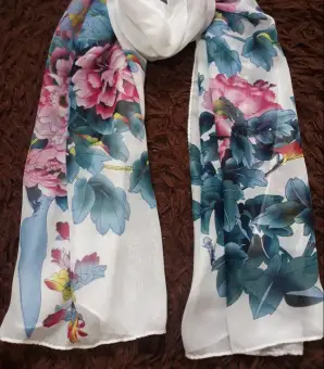 printed chiffon scarf
