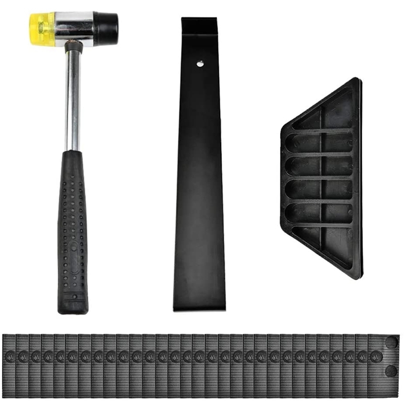 Bảng giá Professional Laminate Wood Flooring Installation Kit with 30 Spacers, Tapping Block, Pull Bar and Mallet - Black