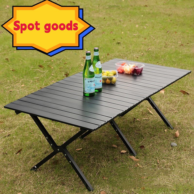 Nice C Folding Camping Table & Chairs Set – Portable Picnic Table With 2 Benches & Umbrella Hole
