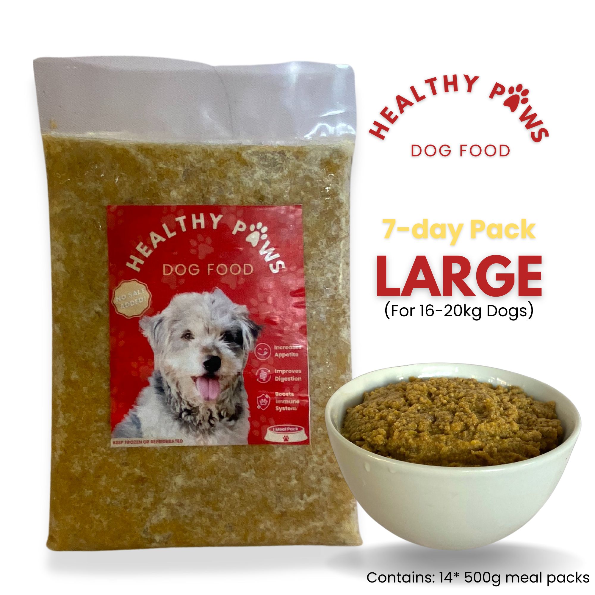 Healthy Paws Dog Food 7Day Pack LARGE (14 x 500g) Lazada PH