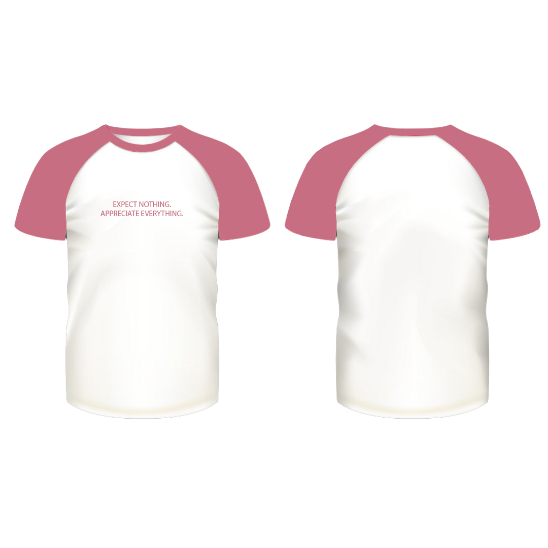 pink raglan tee