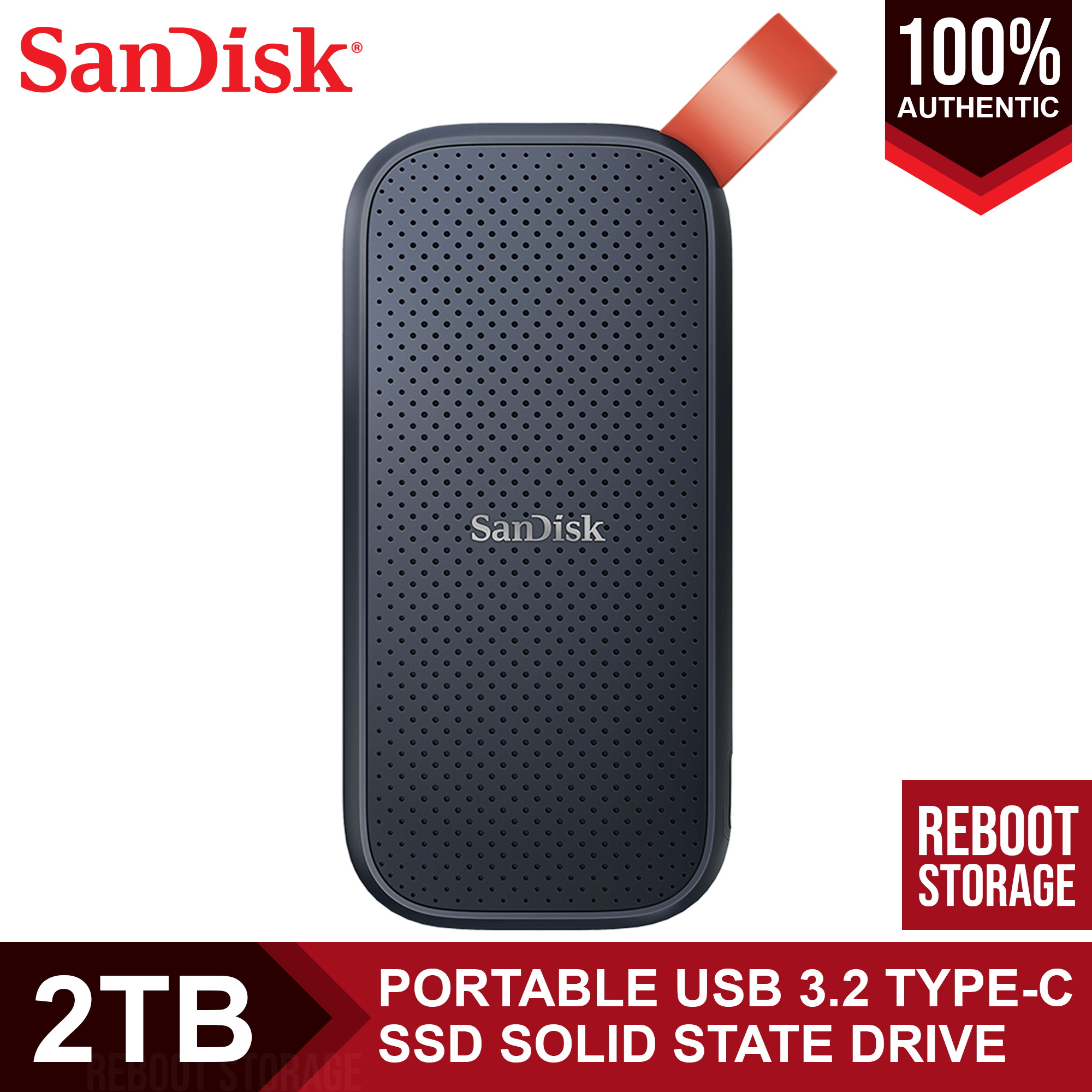 Sandisk Portable 2TB USB 3.2 Gen 2 Type C External Solid State