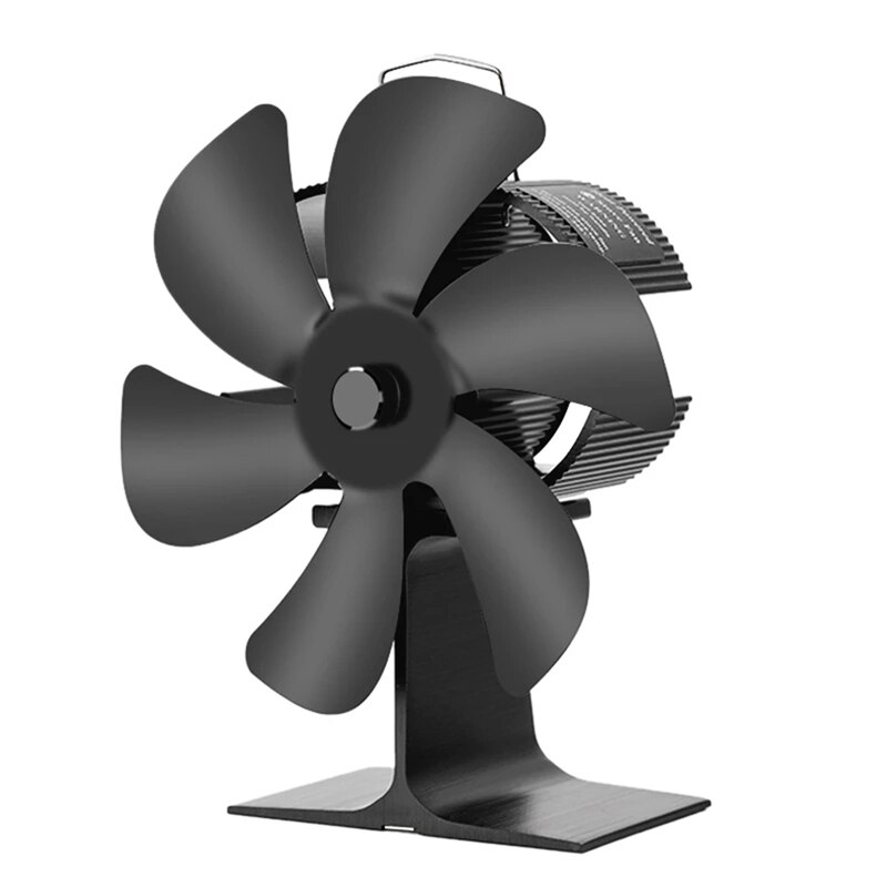 6 Blades Heat Powered Stove Fan Fireplace Log Wood Burner EcoFan Quiet