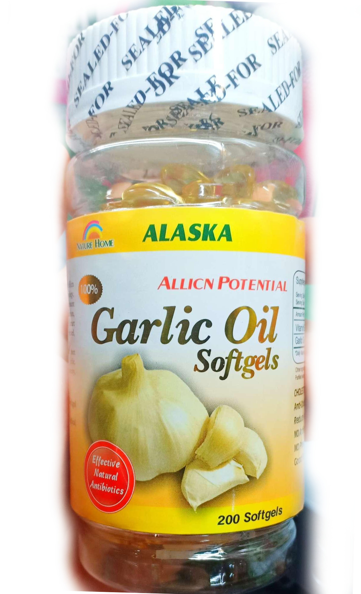 Alaska Garlic Oil 1500mg 200 Soft gel Softgel Capsules SMALL Authentic