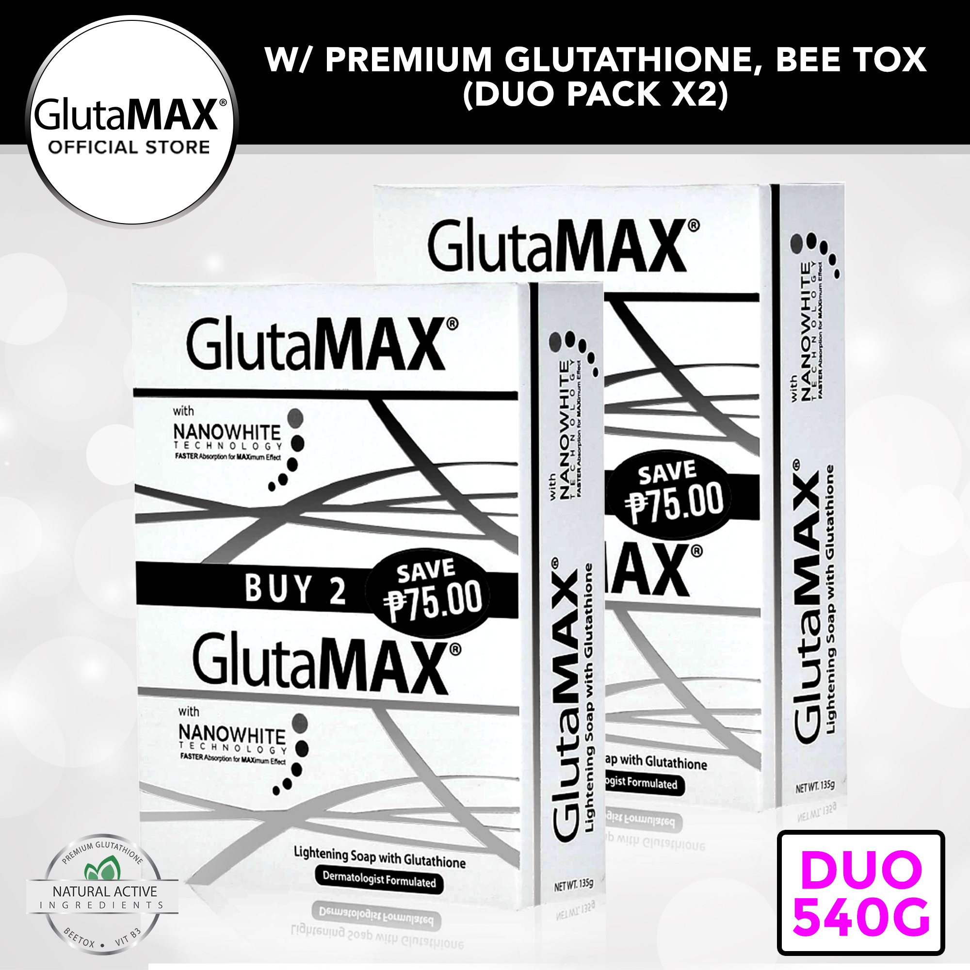 glutamax lightening soap with glutathione reviews GlutaMAX Lightening Soap with Glutathione (Duo Pack) x 2 540g