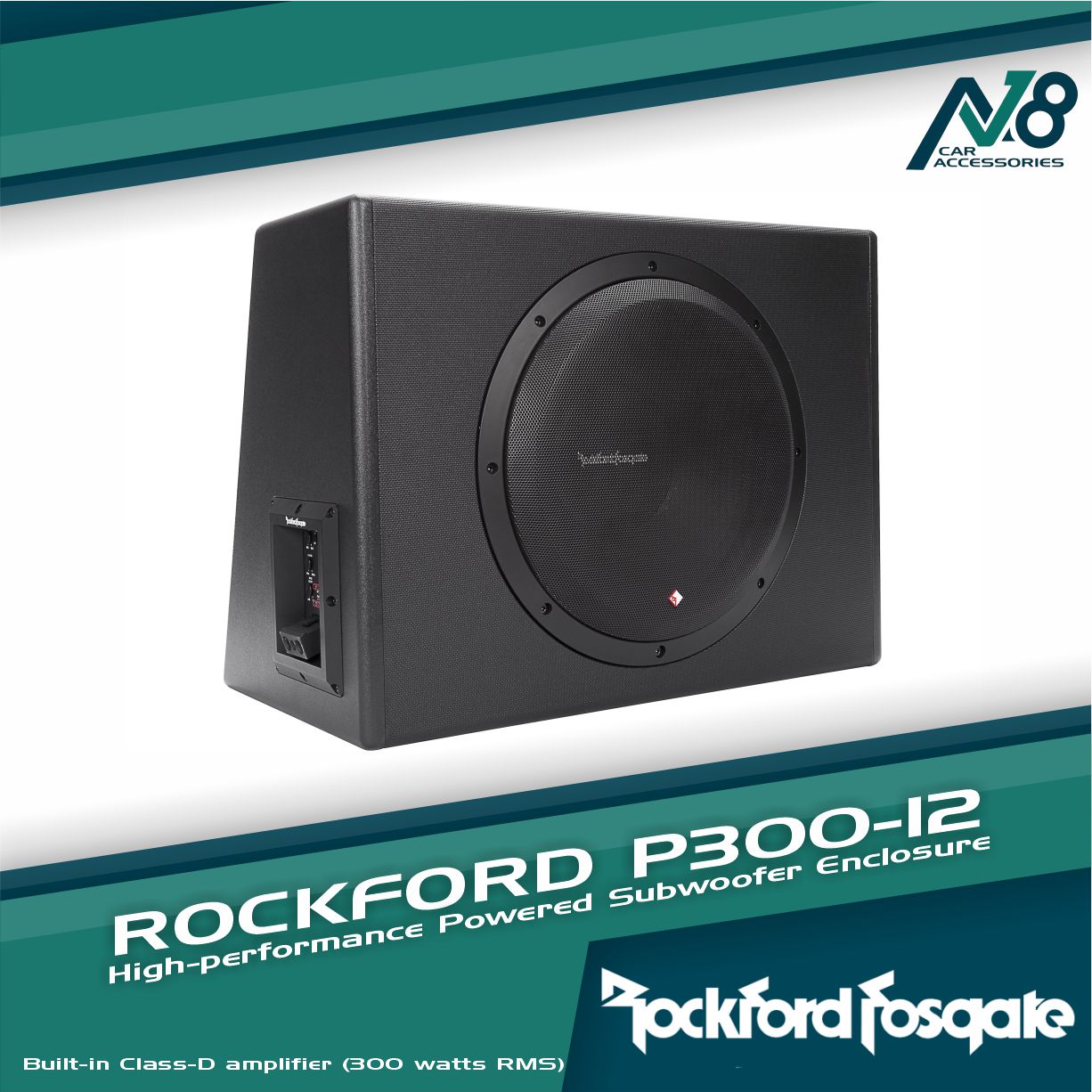 Rockford Fosgate Punch P300-12 Subwoofer enclosure with Built-in 300 ...