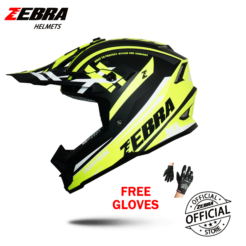 Zebra MX399 Motorcycle full face Helmet and OffRoad Helmet man and