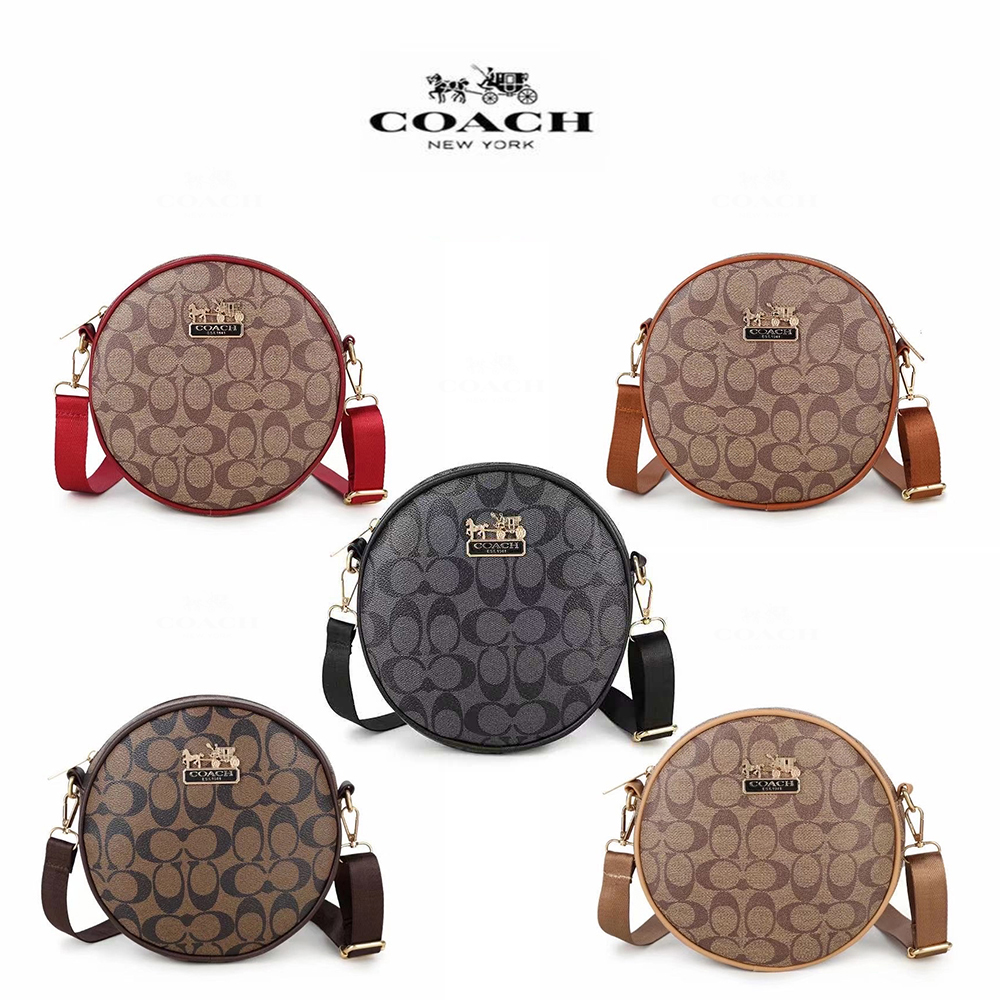 coach round sling bag