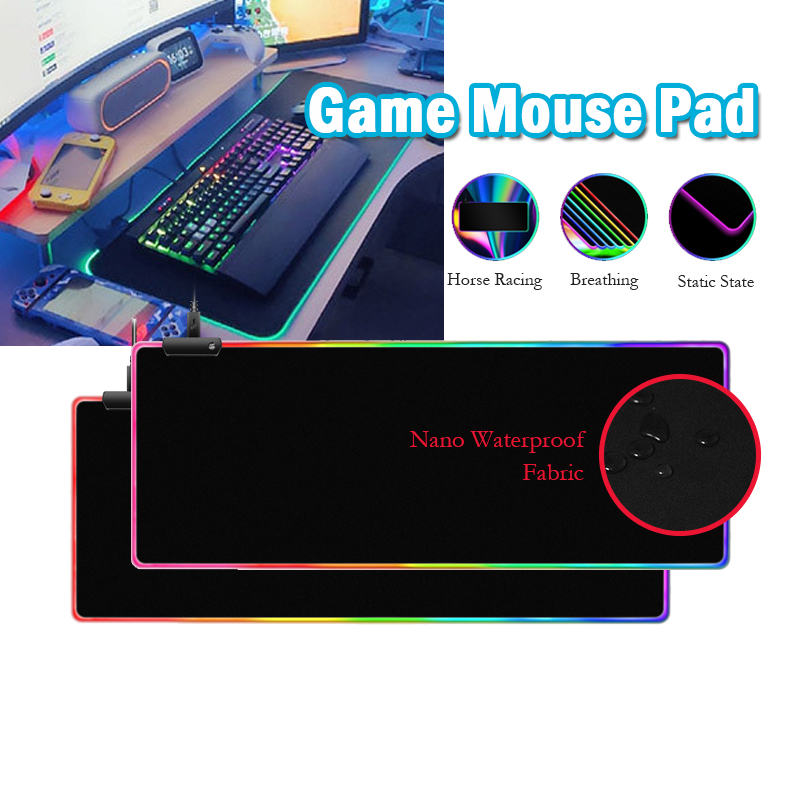 mouse pad gamer chroma led rgb extended 80x30cm