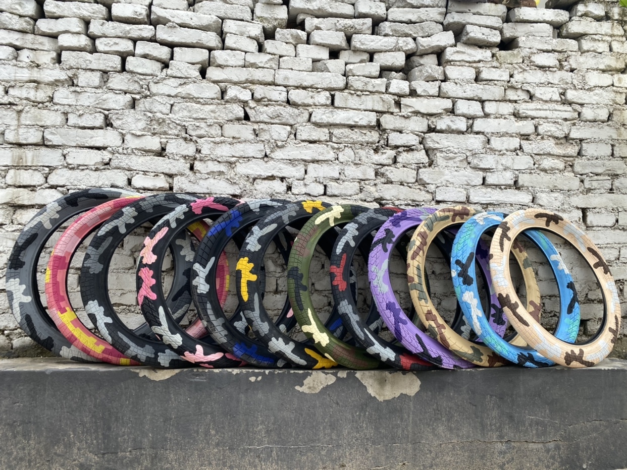 2.3 tire camouflage BMX tyre grinding 
