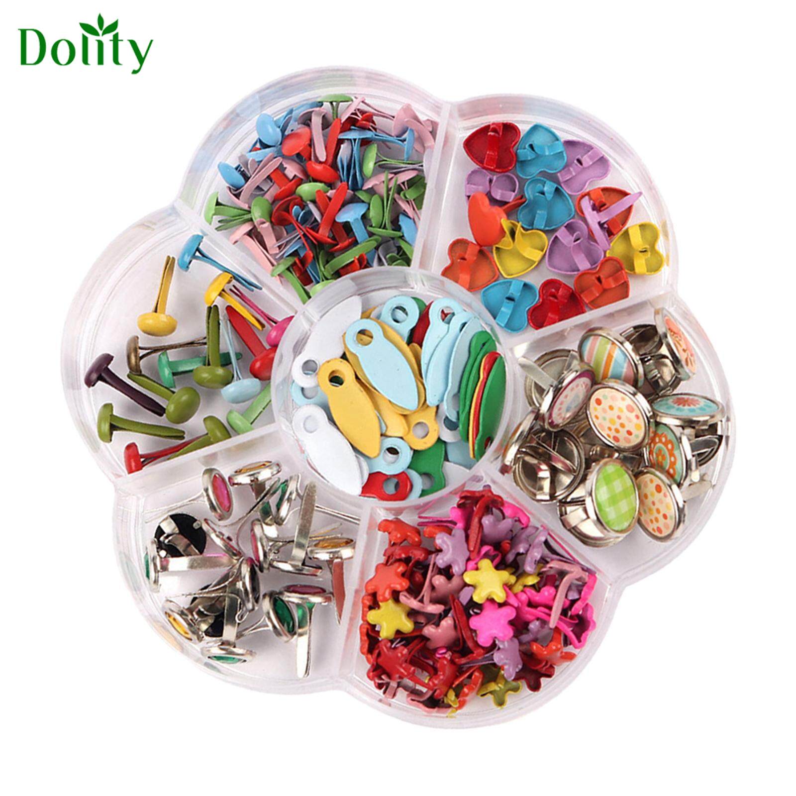 Mini Brads, Assorted Color Metal Paper Fasteners, Brads Split Pins for DIY  Handmade Projects Stamping Scrapbook Embellishment , 240pcs 