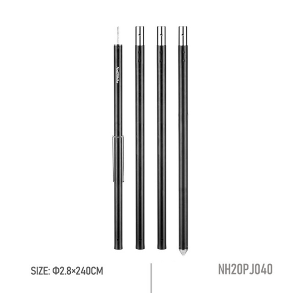 Mâts De Tente De Camping Télescopiques – 7,9mm – Aluminium – Lot De 2 – Neufs