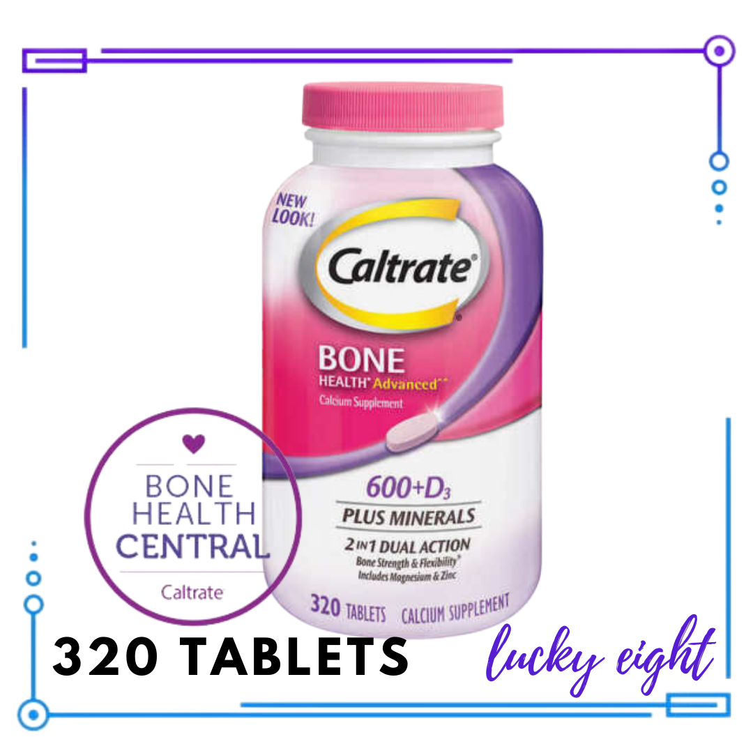 Caltrate 600 plus 600+D3 Plus Minerals Calcium & Vitamin D3 Supplement