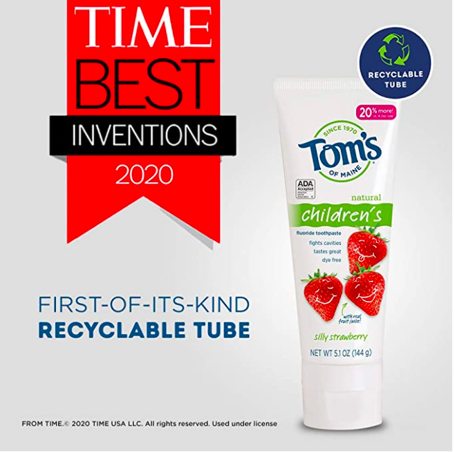 Tom's of Maine Natural Children's Fluoride Toothpaste, Silly Strawberry