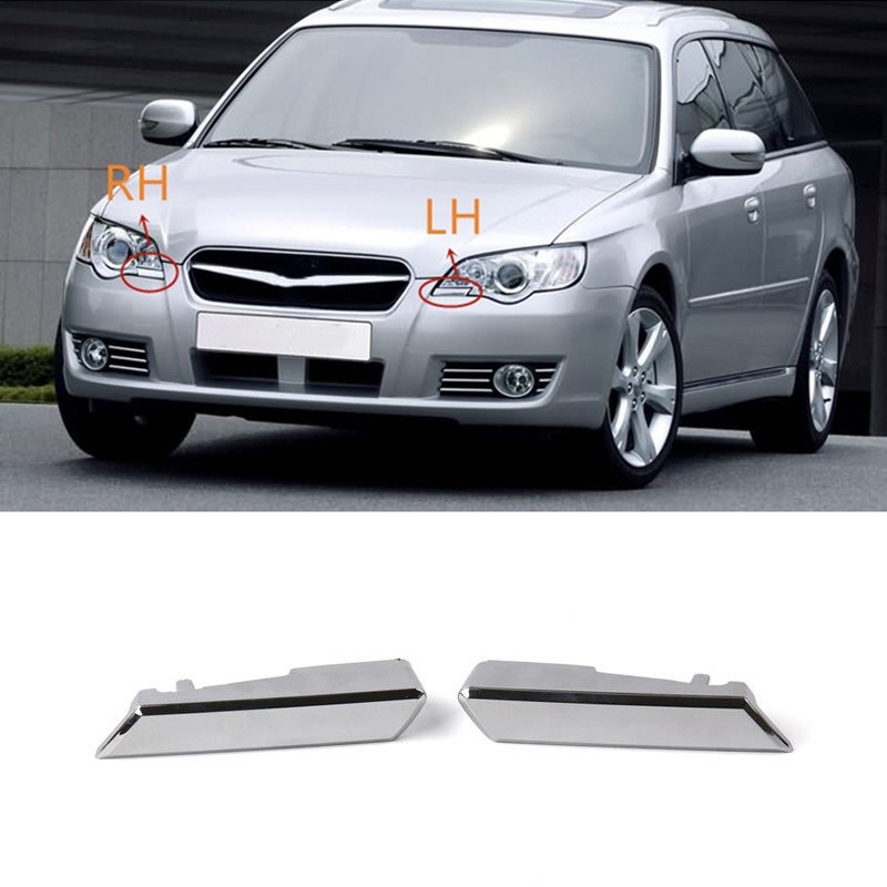 Car L&R Headlight Water Spray Cover Head Light Lamp Washer Nozzle Cap for Subaru Legacy Outback 86636AG260 86636AG250
