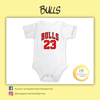 Amayson NBA Bulls basketball team jersey baby onesie