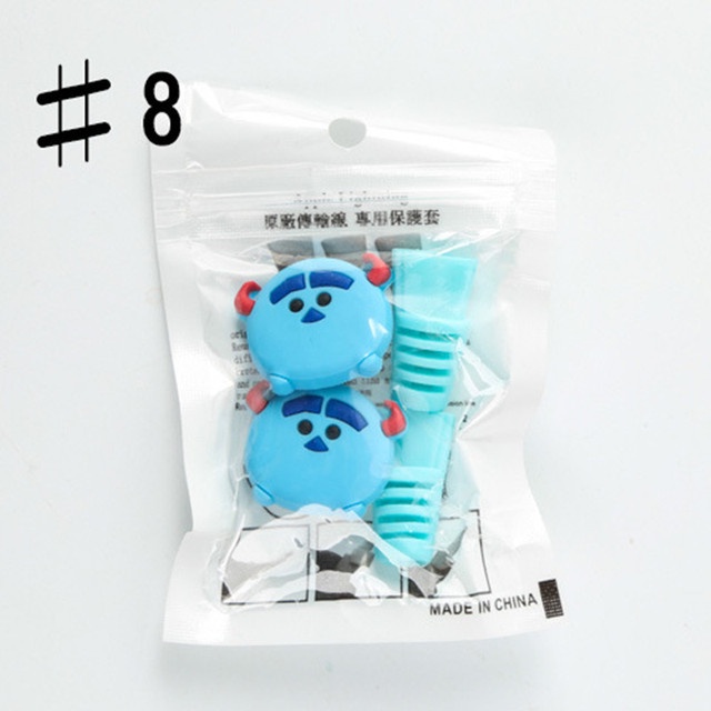 2pcs Disney Cable Protector Minnie Stitch Charger USB Cable Winder For  Apple IPhone For Android Smartphone