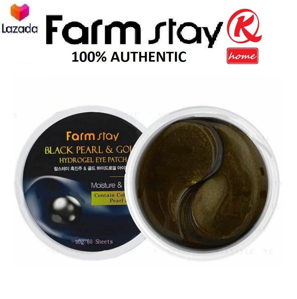 FARM STAY Black Pearl & Gold Hydrogel Eye Patch 60 Sheets (90g) Lazada PH
