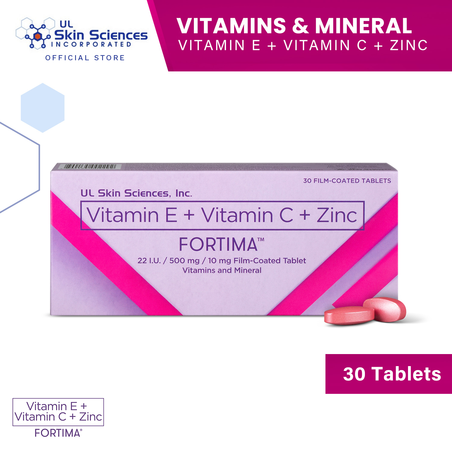 Fortima (Vitamin E + Vitamin C + Zinc) 30s Box Lazada PH