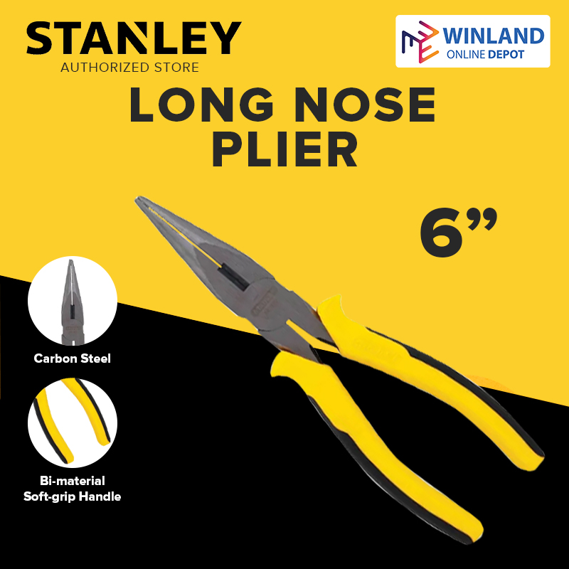 STANLEY by Winland 6"/ 152mm 8"/ 200mm Heavy Duty Long Nose Plier