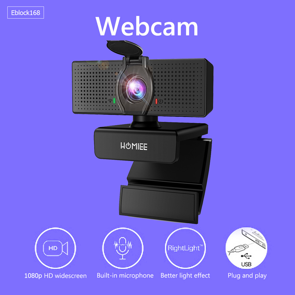 Full HD 1080P Webcam for PC Webcam for Online Teaching Video Calling