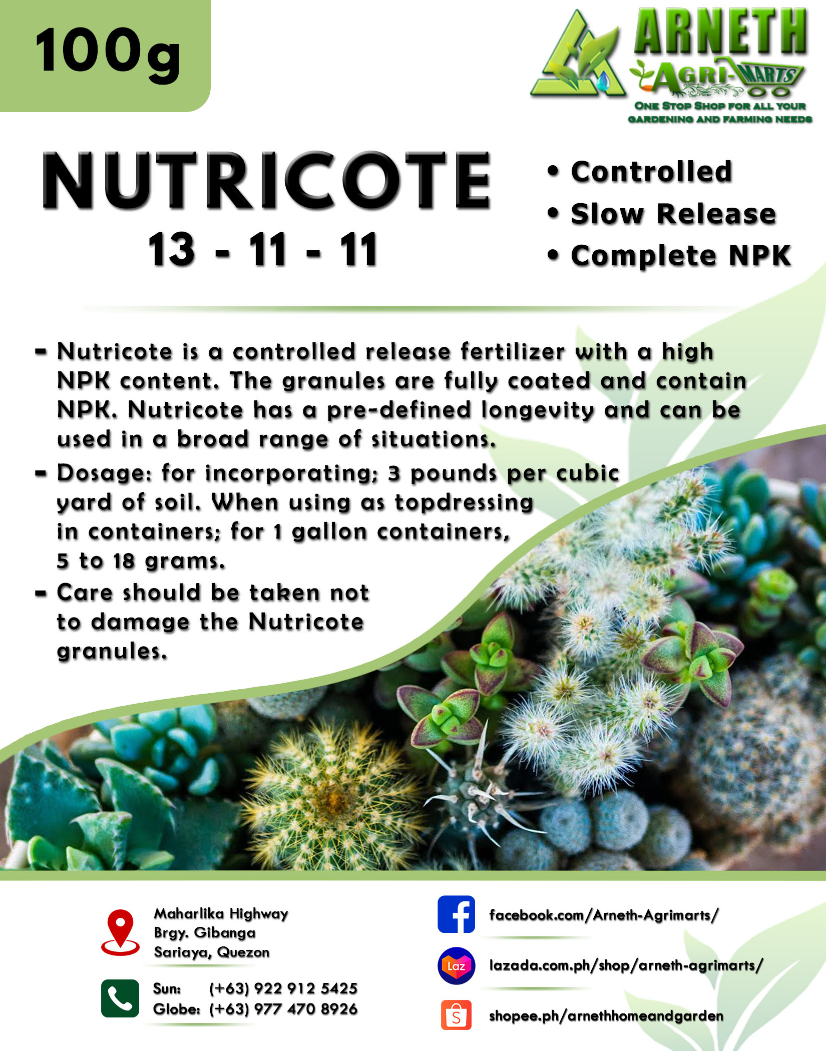 OSMOCOTE PLUS 15912 / FERTILIZERS WITH TRACE ELEMENTS SLOW AND