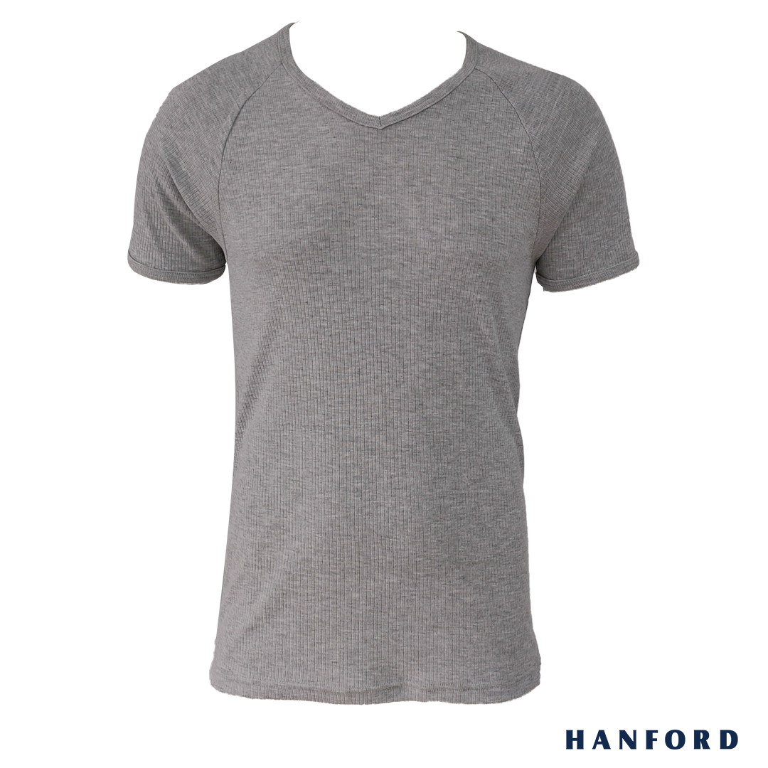 Hanford Men/Teens V-Neck Cotton Modern Fit Short Sleeves Shirt