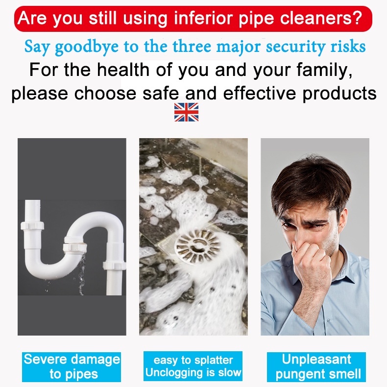 British brand VILOSI Powerful Clog Remover 600g Dissolves Hair Dredging Agent Drain Pipe Cleaner