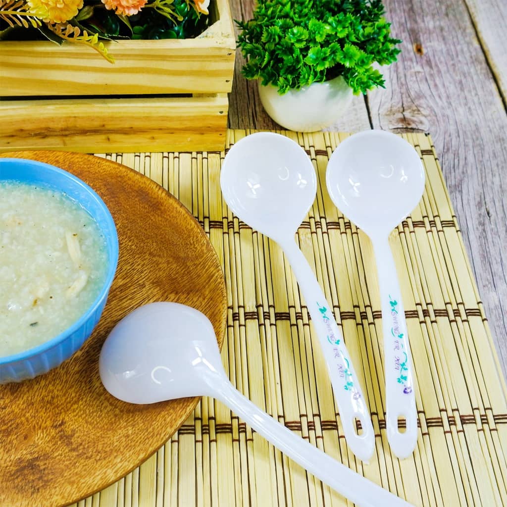 3pcs Small Plastic Soup Ladle Servings Spoon Rice Paddle Sandok