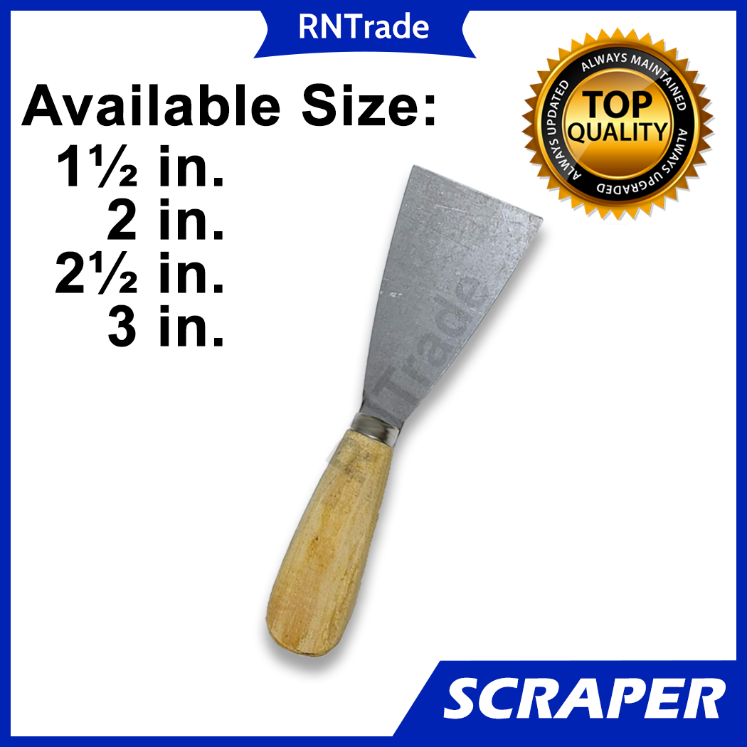 Paint Scraper Putty Knife Spatula with Wooden Handle 11/2", 2", 21/2", 3" Lazada PH
