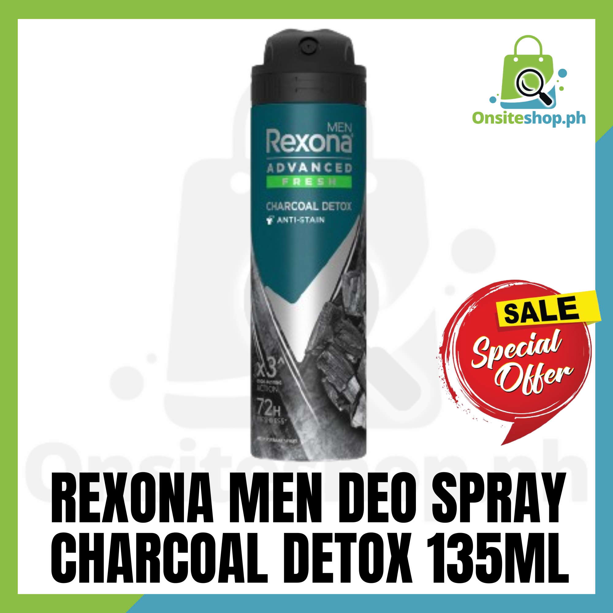 Rexona Men Deodorant Spray Charcoal Detox 135ml Lazada PH