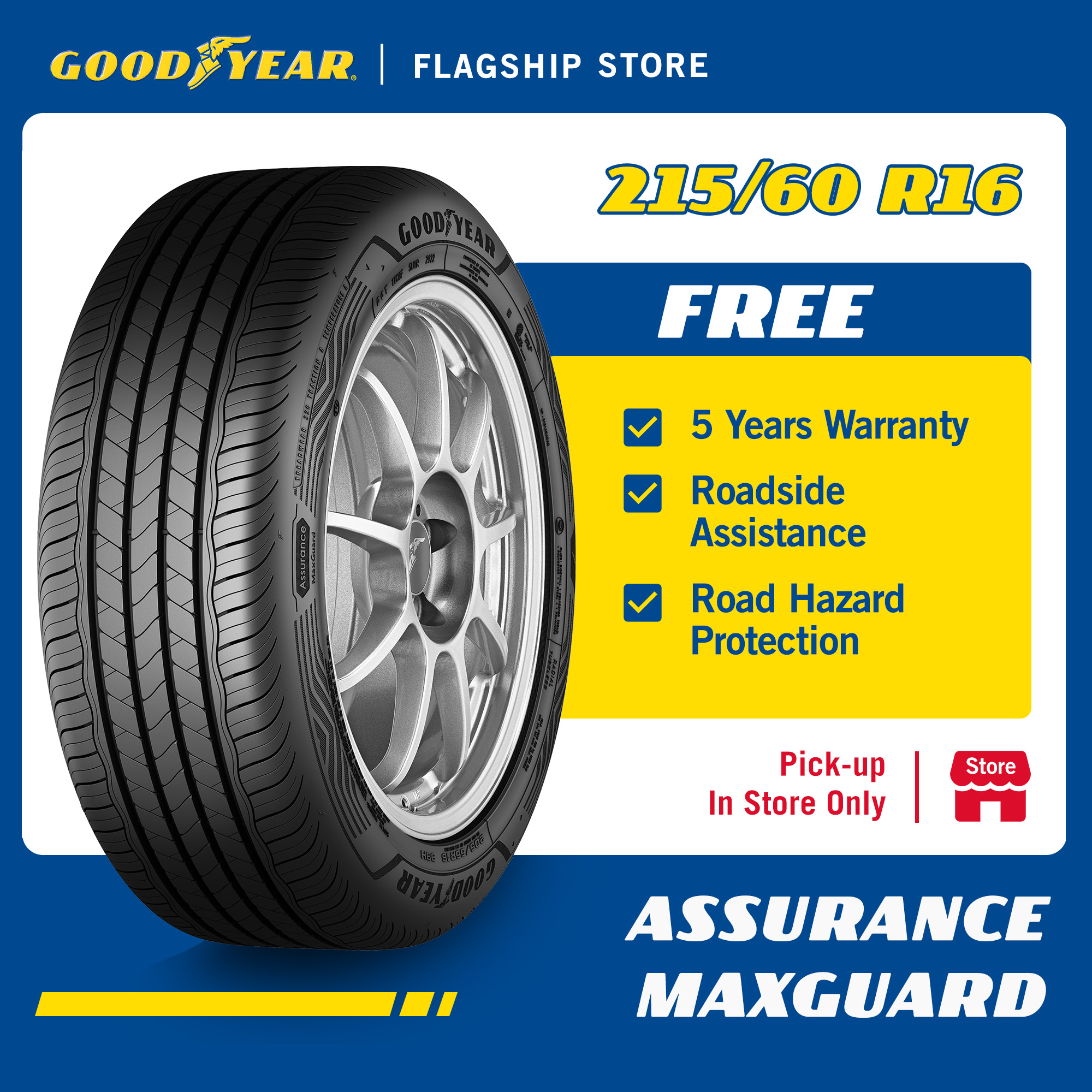 [INSTALLATION/ PICKUP] Goodyear 215/60R16 Assurance Maxguard Tire ...